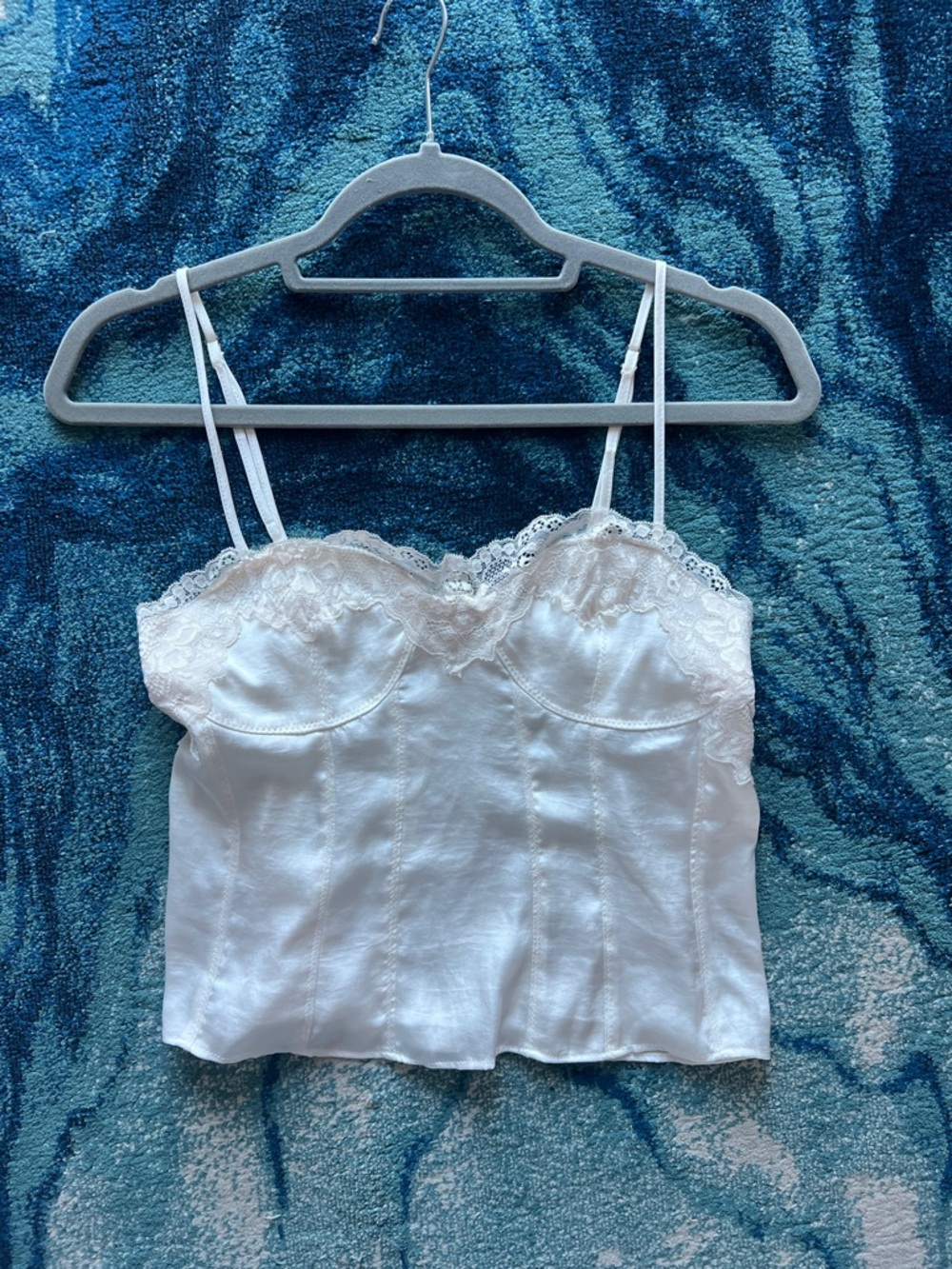Free People White Lace Bustier Camisole